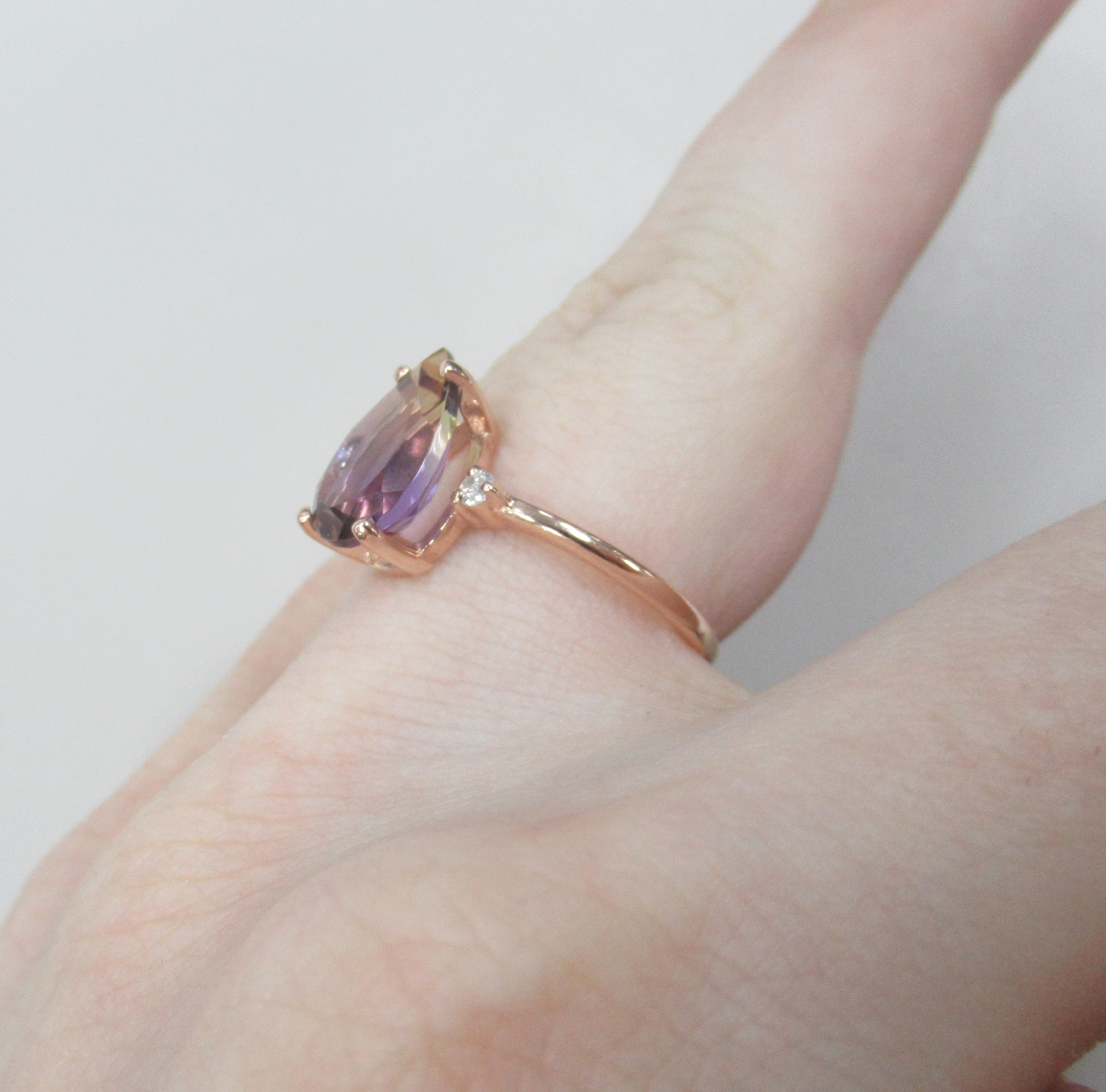 Серебряное кольцо с аметрином